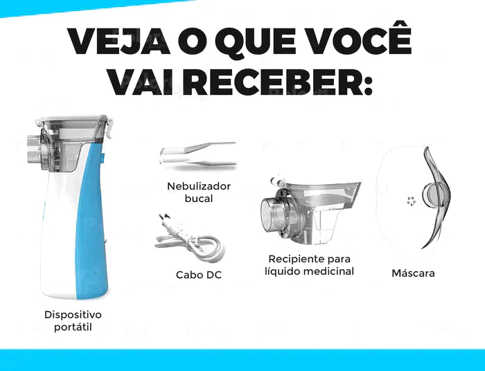 Inalador Nebulizador - Portátil e Ultra Silencioso