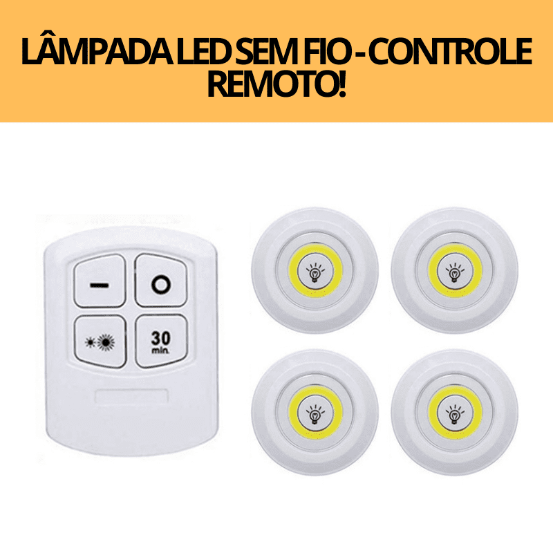 Luz LED sem fio - Controle Remoto